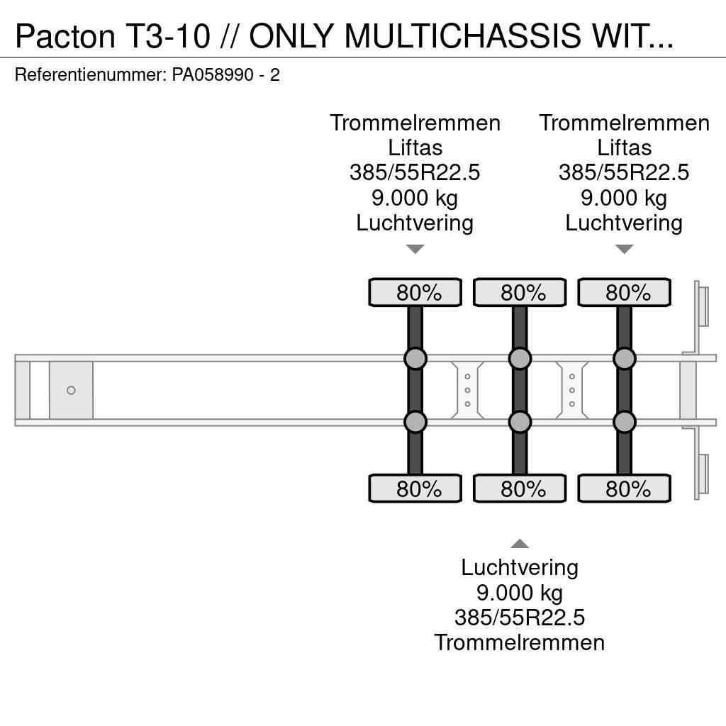 Pacton T3-10 // ONLY MULTICHASSIS WITHOUT REEFER 20,40,45 Semirimorchi portacontainer