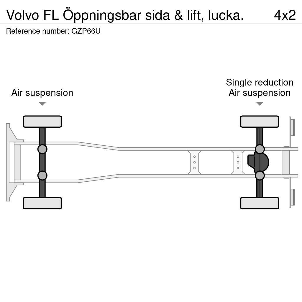 Volvo FL Öppningsbar sida & lift, lucka. Camion cassonati