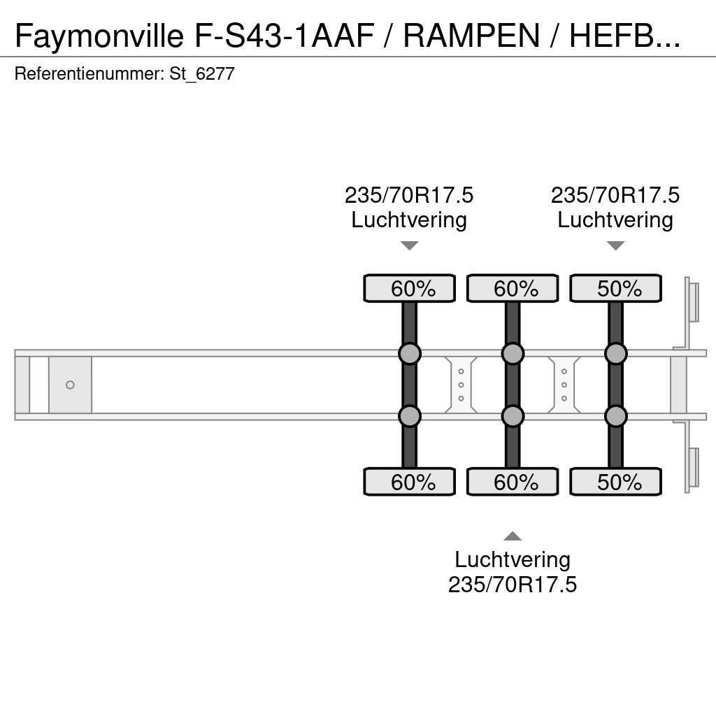 Faymonville F-S43-1AAF / RAMPEN / HEFBED / UITSCHUIFBAAR Semirimorchi Ribassati