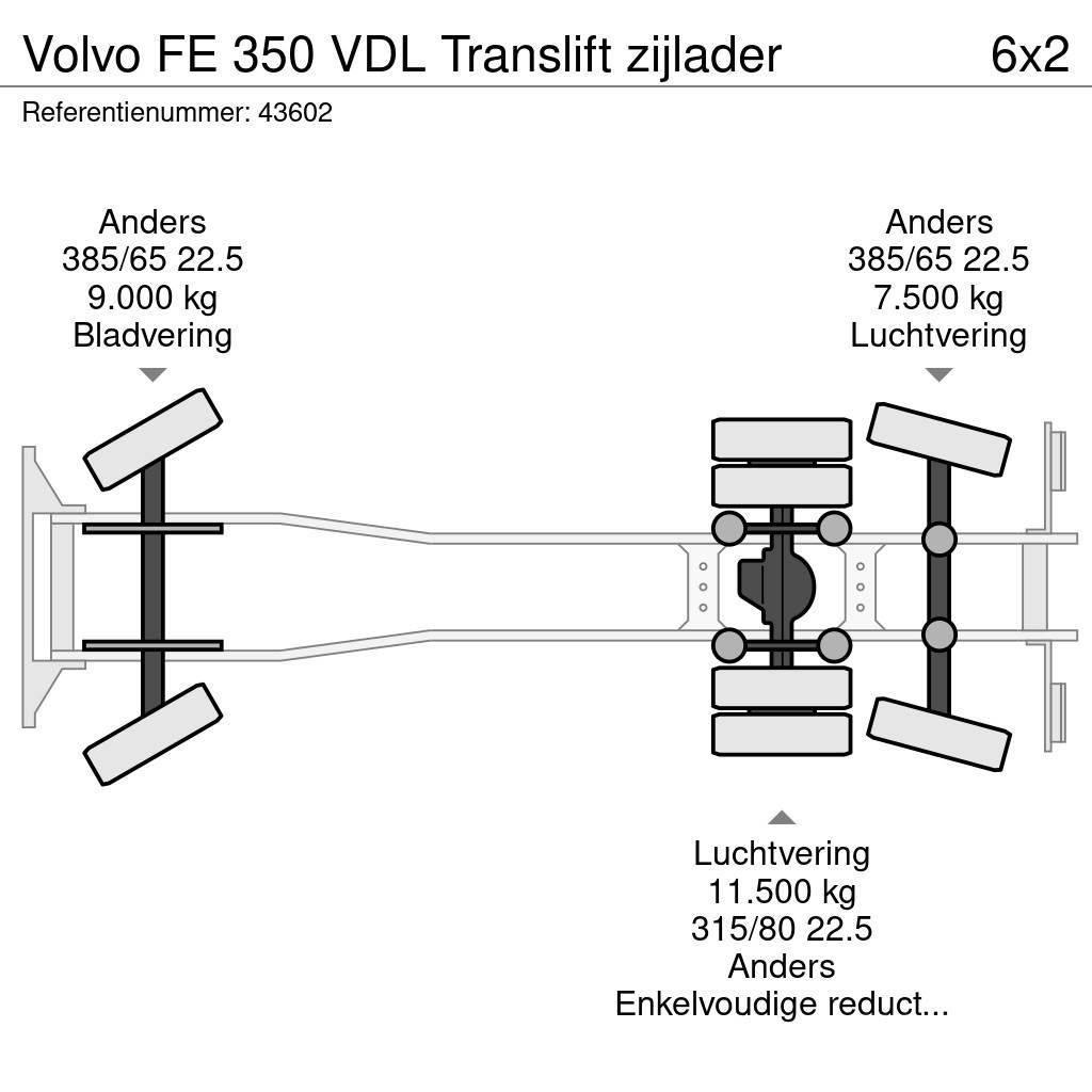 Volvo FE 350 VDL Translift zijlader Camion dei rifiuti