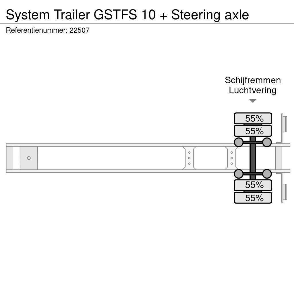  SYSTEM TRAILER GSTFS 10 + Steering axle Semirimorchi a cassone chiuso