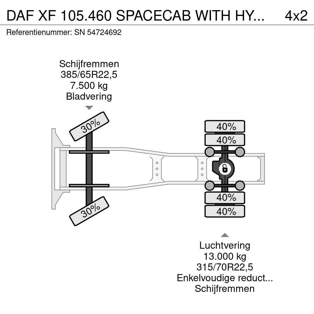 DAF XF 105.460 SPACECAB WITH HYDRAULIC KIT (ZF16 MANUA Motrici e Trattori Stradali