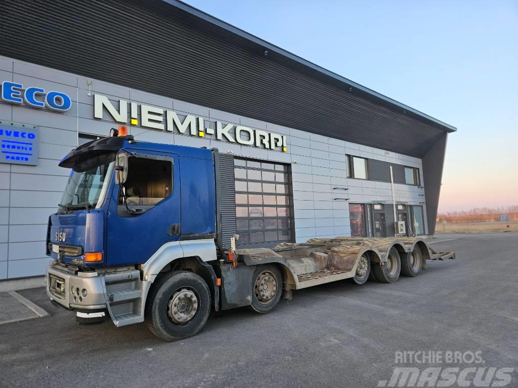 Sisu E11 420 10x4 metsäkoneritilä Camion per il trasporto di macchine forestali