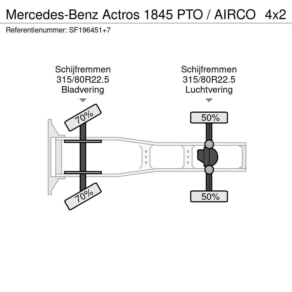 Mercedes-Benz Actros 1845 PTO / AIRCO Motrici e Trattori Stradali
