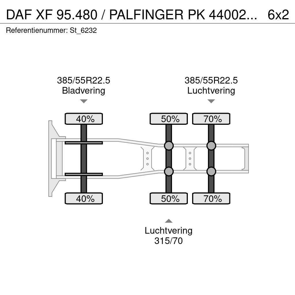 DAF XF 95.480 / PALFINGER PK 44002 / JIB / WINCH Motrici e Trattori Stradali
