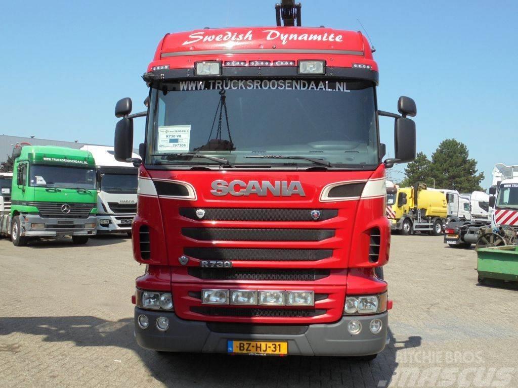 Scania R730 V8 + Euro 5 + Loglift 115Z + 6X4 Camion con sponde ribaltabili