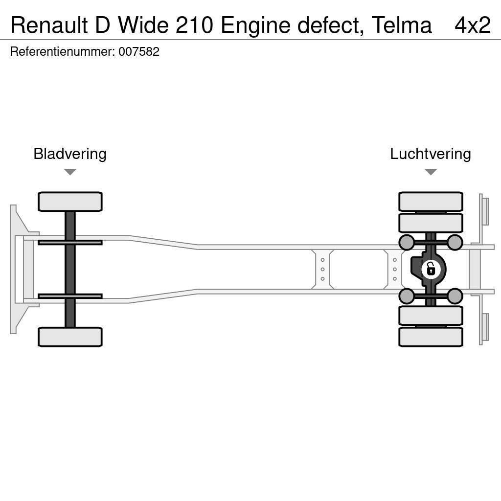 Renault D Wide 210 Engine defect, Telma Camion con sponde ribaltabili