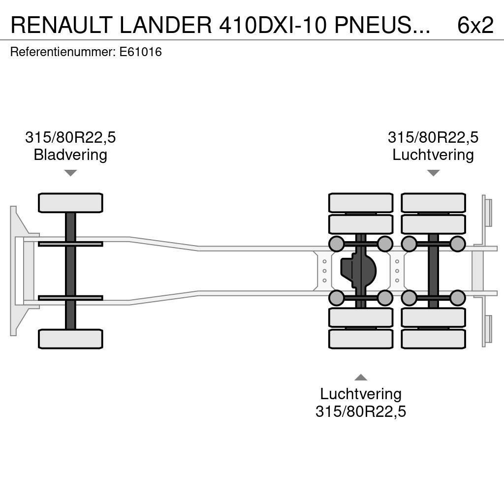 Renault LANDER 410DXI-10 PNEUS/TIRES+AMPLIROLL 18T Camion portacontainer