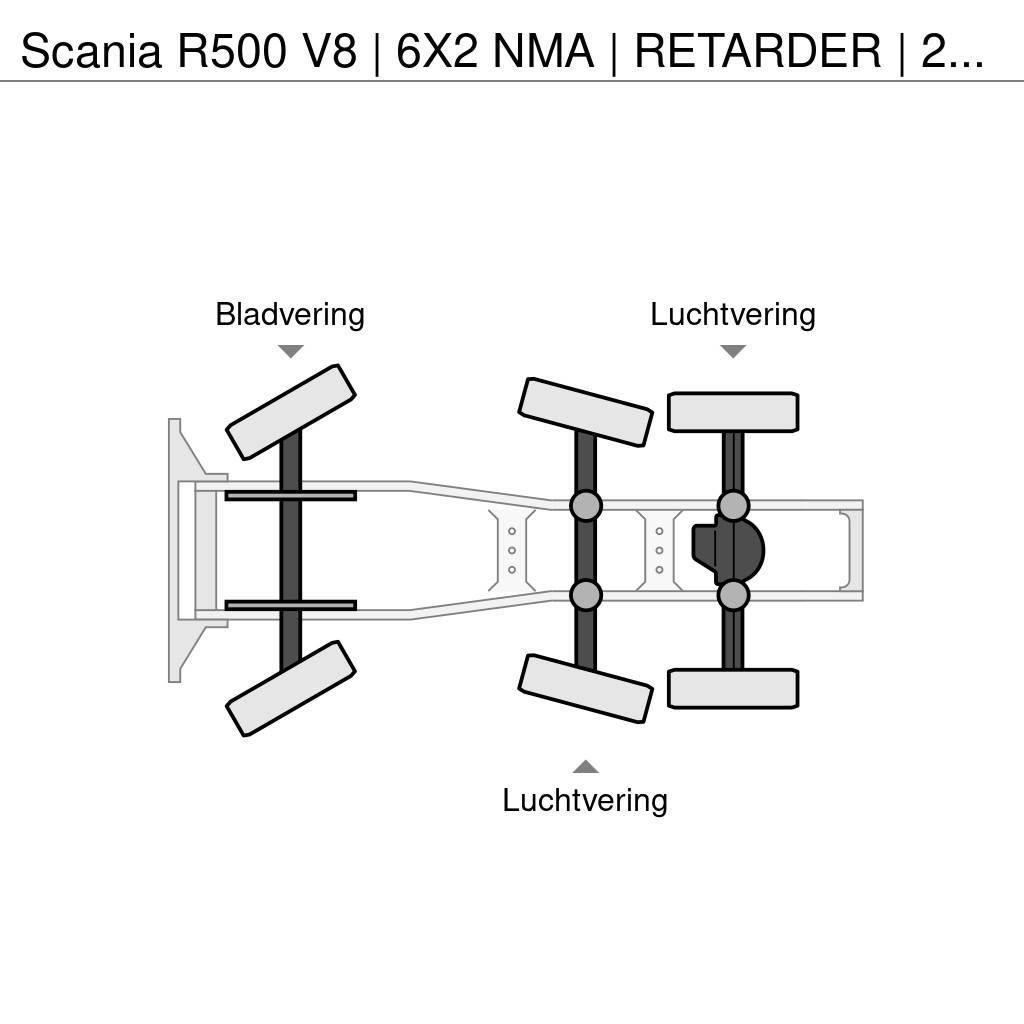 Scania R500 V8 | 6X2 NMA | RETARDER | 2008 | STEERING MID Motrici e Trattori Stradali