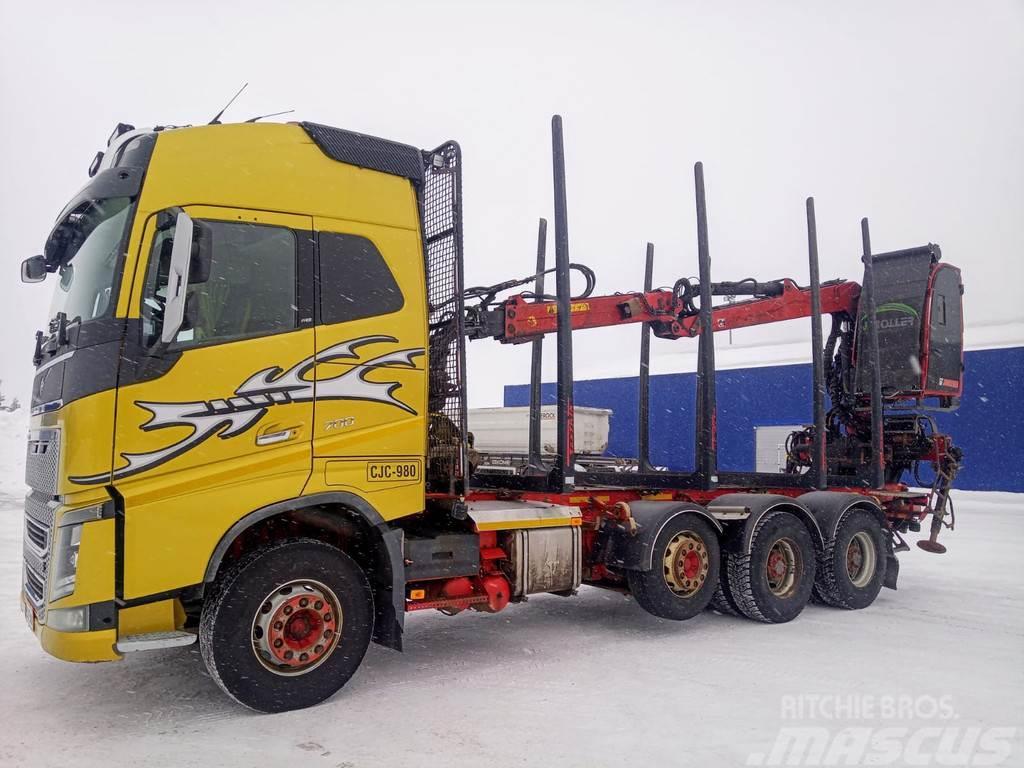 Volvo FH EURO5 puuauto ja nosturi Camion trasporto legname