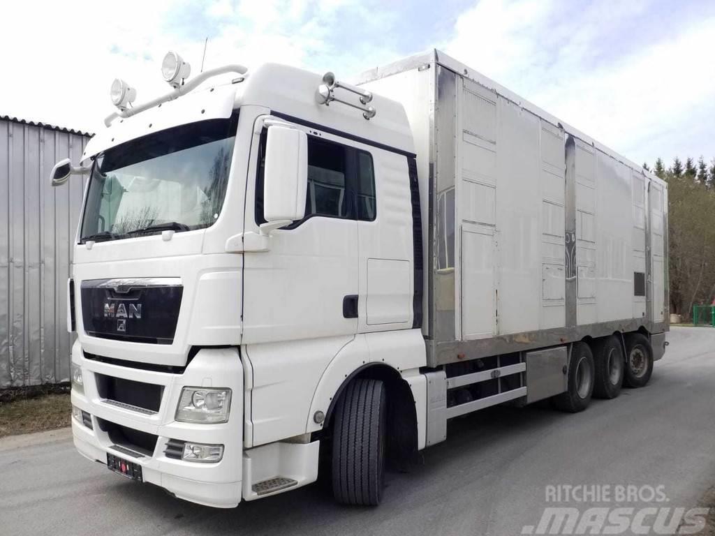 MAN TGX 35.540 8X4 TRIDEM ANIMAL Camion per trasporto animali