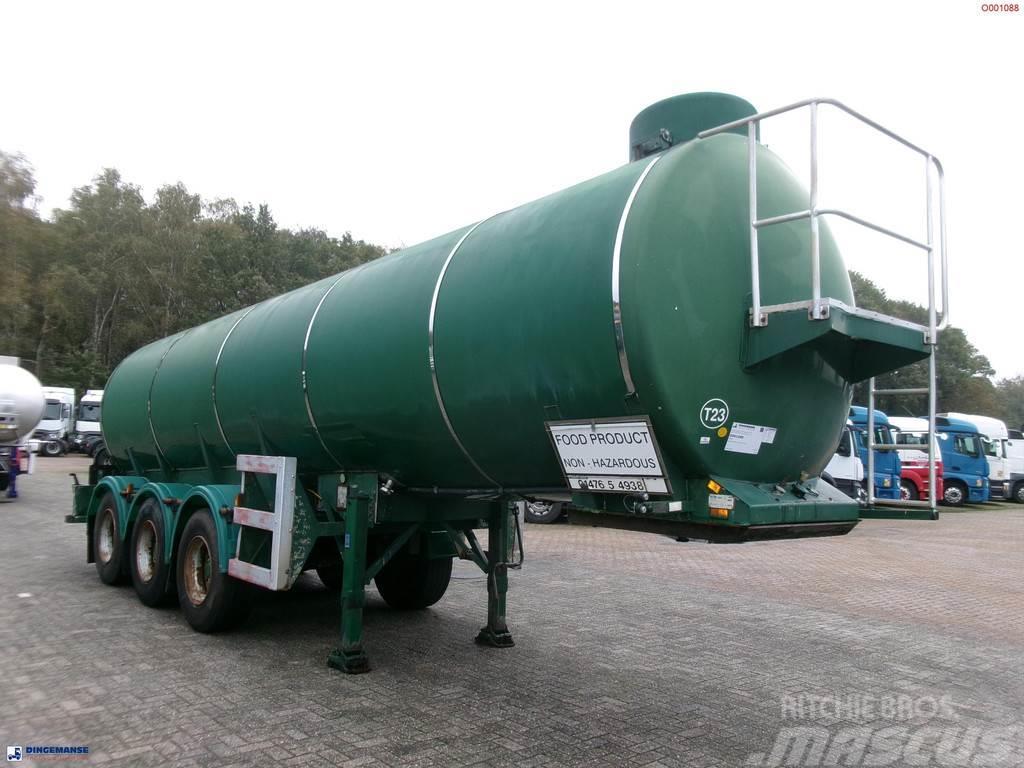  Melton Food tank inox 25 m3 / 1 comp Semirimorchi cisterna