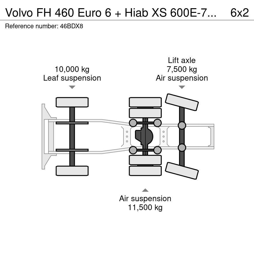 Volvo FH 460 Euro 6 + Hiab XS 600E-7 Hipro + Jib 135X-4 Motrici e Trattori Stradali