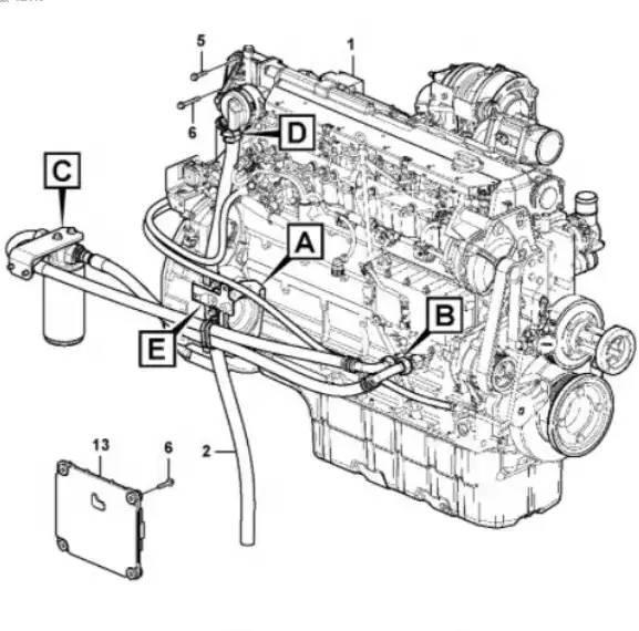 CAT C15 Diesel Motor E374 374D 374F C15 Engine Assy Trasmissione