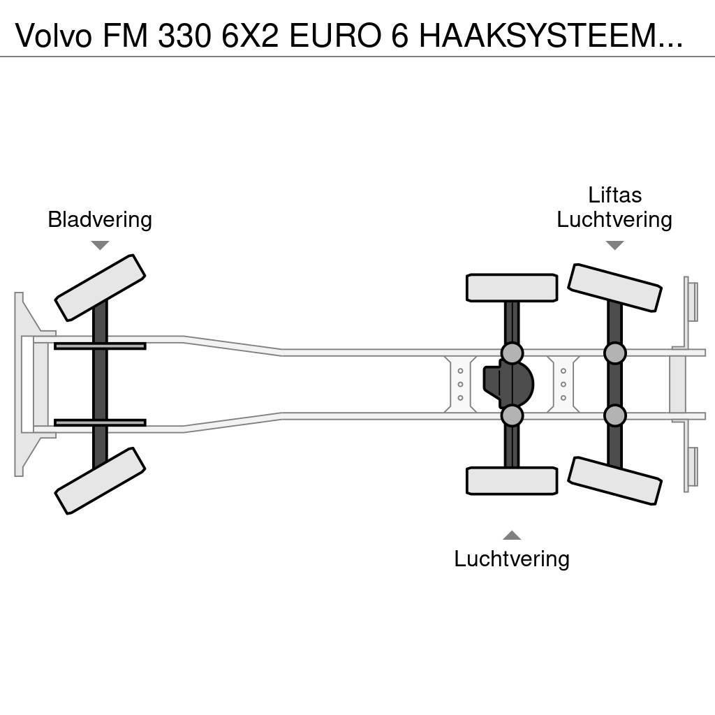 Volvo FM 330 6X2 EURO 6 HAAKSYSTEEM + HIAB 200 C 3 KRAAN Camion con gancio di sollevamento