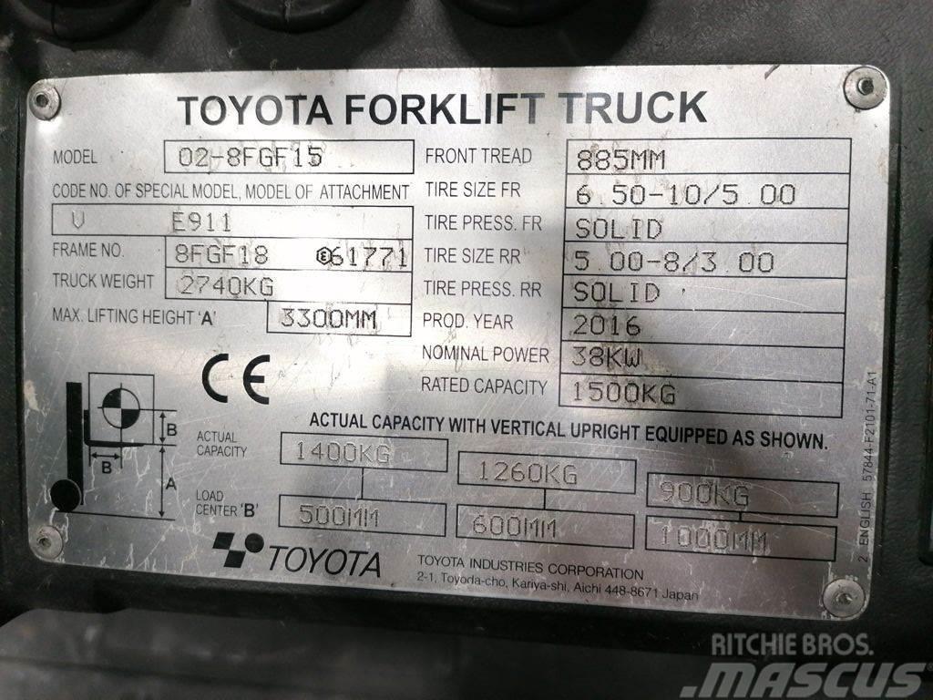 Toyota 02-8FGF15 Carrelli elevatori GPL