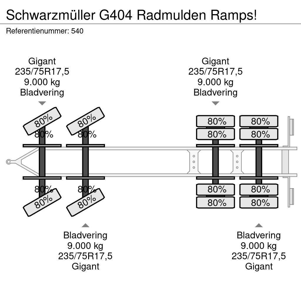 Schwarzmüller G404 Radmulden Ramps! Caricatore basso