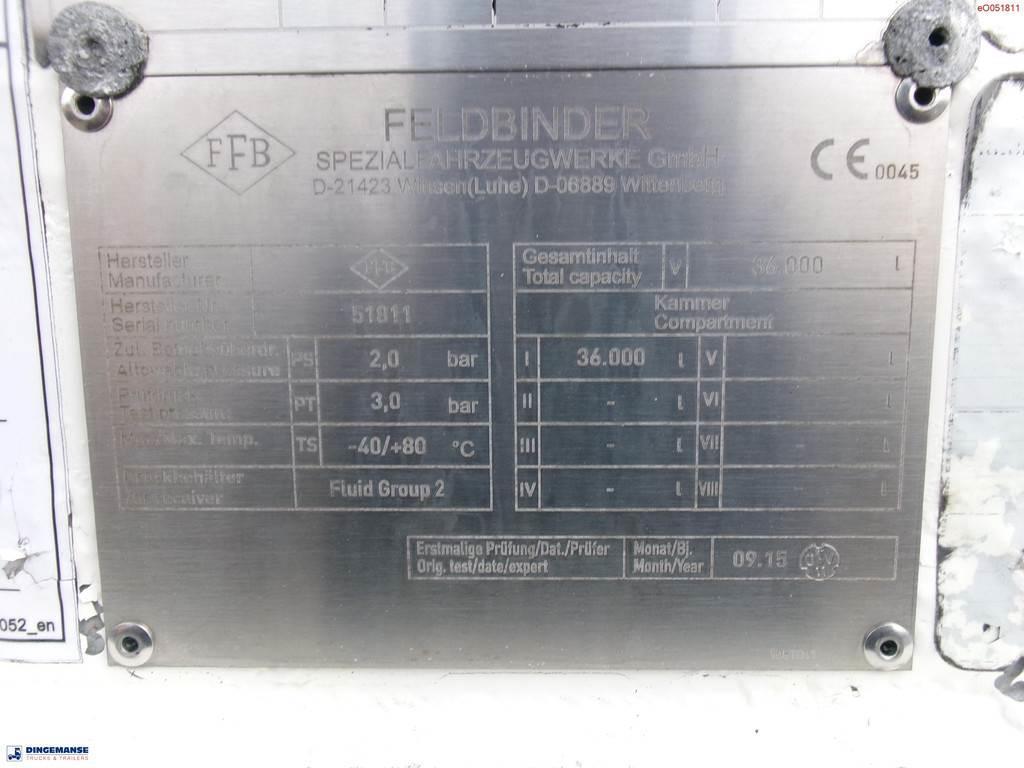 Feldbinder Powder tank alu 36 m3 / 1 comp Semirimorchi cisterna