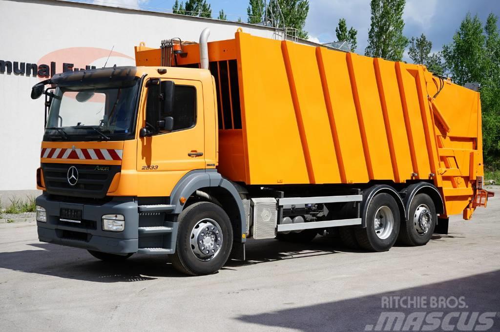 Mercedes-Benz Axor 2533 śmieciara trzyosiowa FAUN 524m3 EURO 5 Camion dei rifiuti