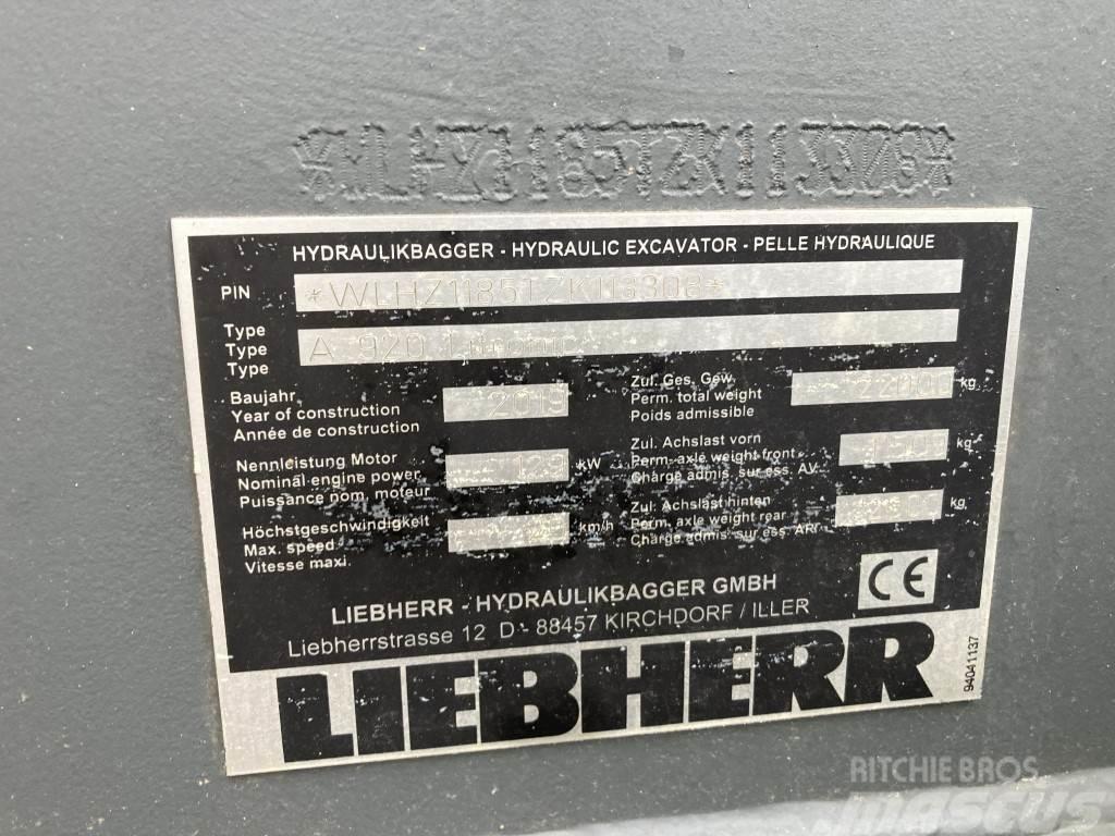 Liebherr A 920 Litronic Escavatori gommati