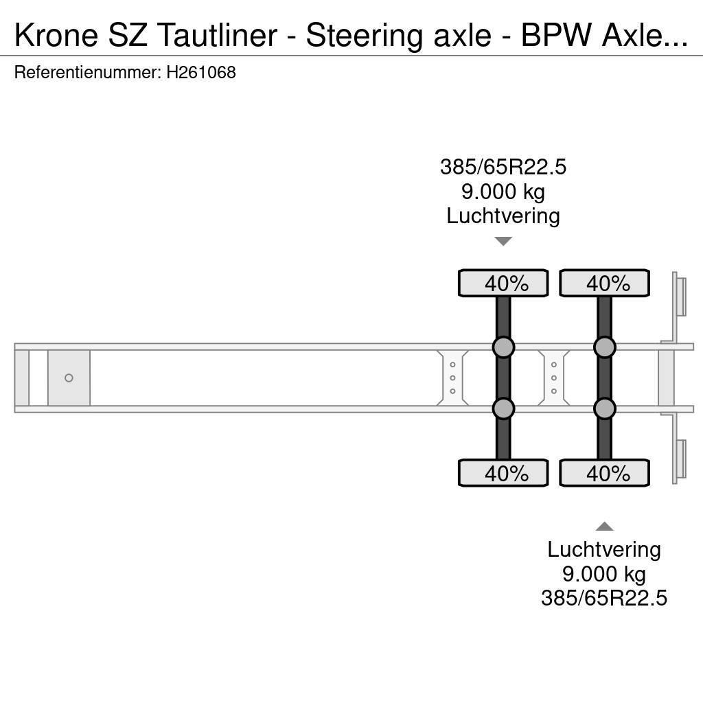 Krone SZ Tautliner - Steering axle - BPW Axle - Sliding Semirimorchi tautliner