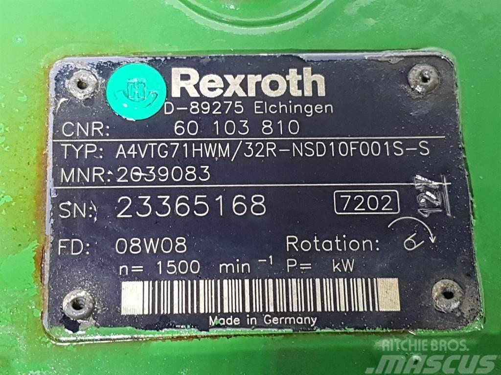 Rexroth A4VTG71HWM/32R-R902039083-Drive pump/Fahrpumpe Componenti idrauliche