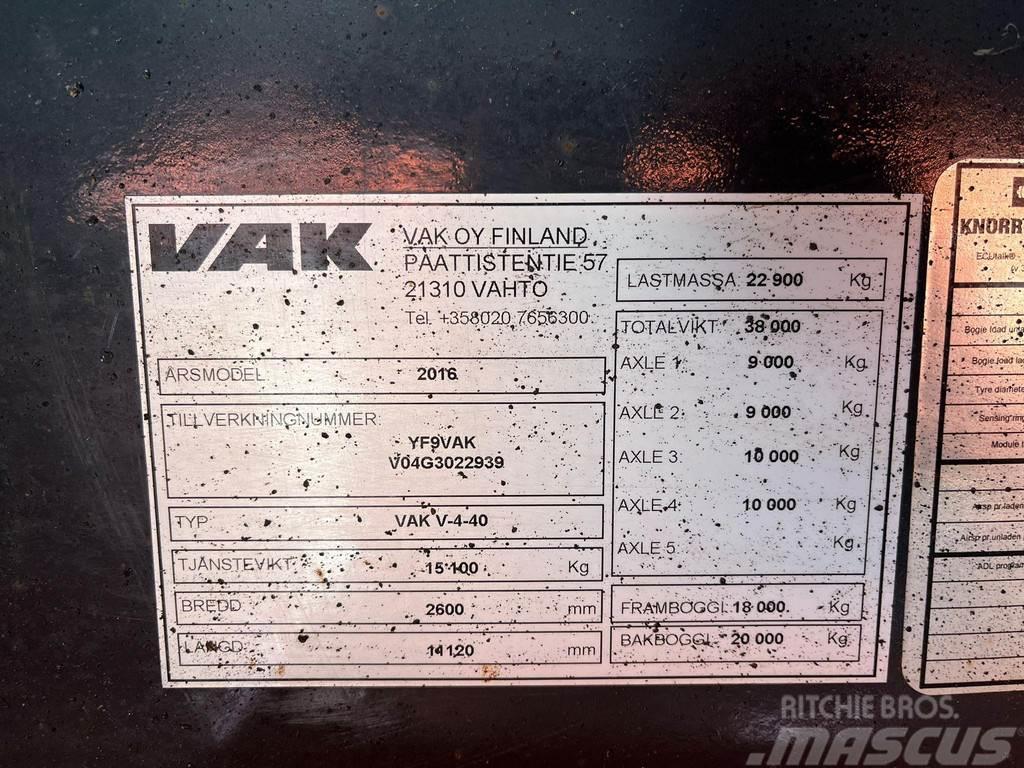 VAK V-4-40 VECTOR 1950 / BOX L=10804 mm Rimorchi a temperatura controllata