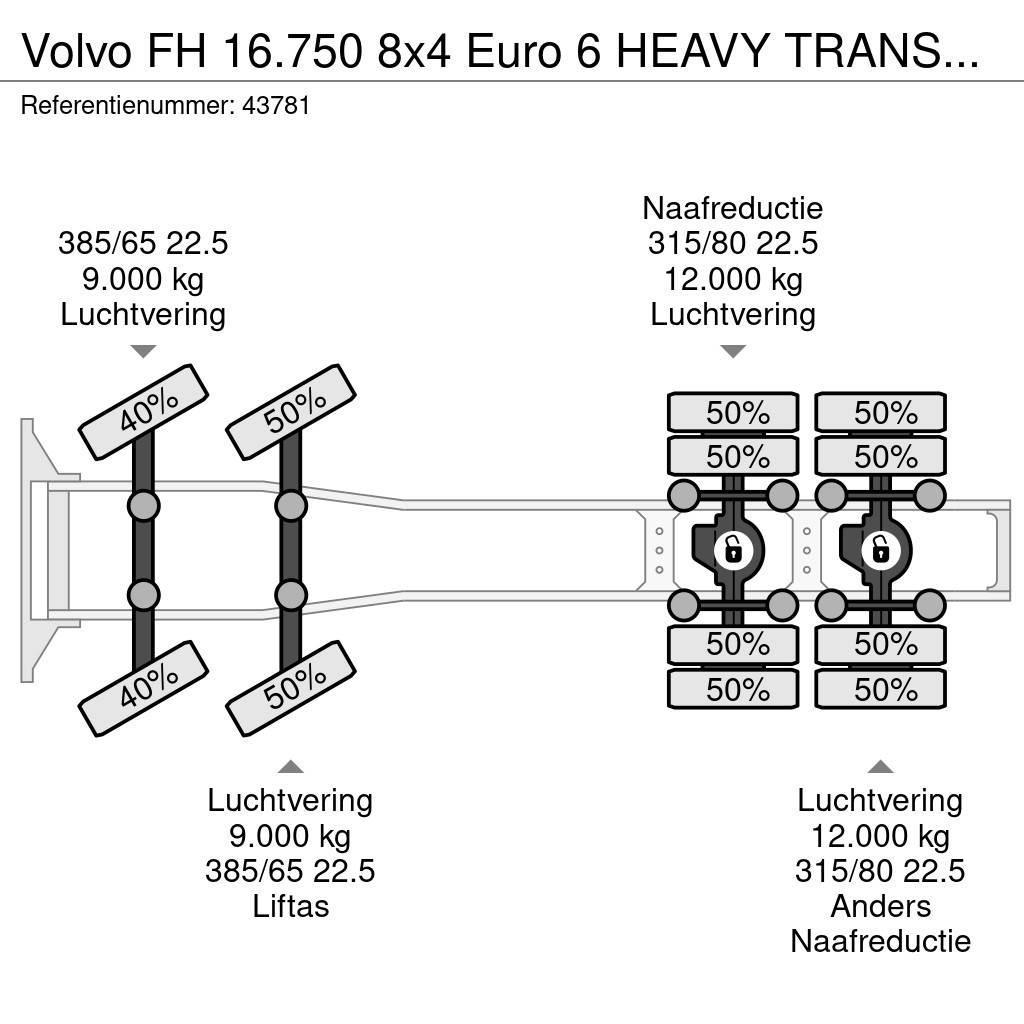 Volvo FH 16.750 8x4 Euro 6 HEAVY TRANSPORT 255 TON Motrici e Trattori Stradali