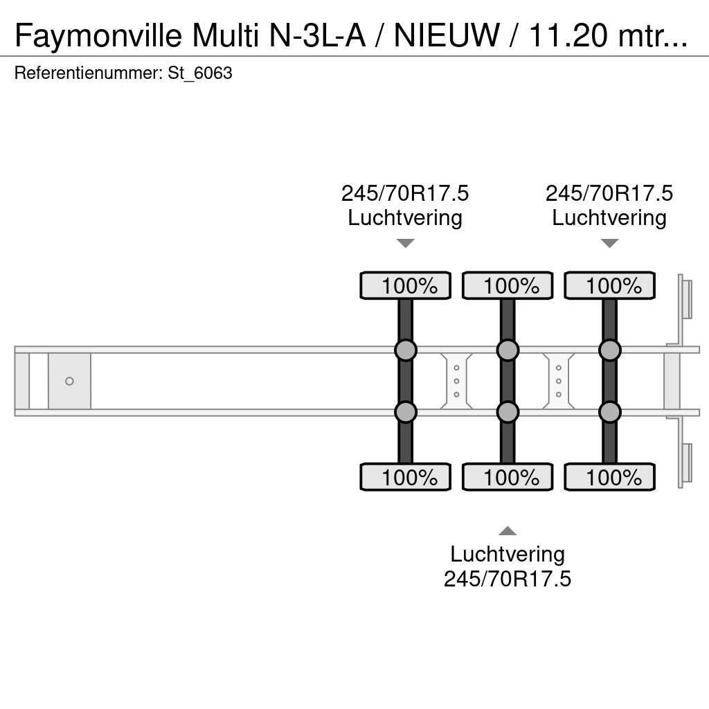 Faymonville Multi N-3L-A / NIEUW / 11.20 mtr / UITSCHUIFBAAR Semirimorchi Ribassati
