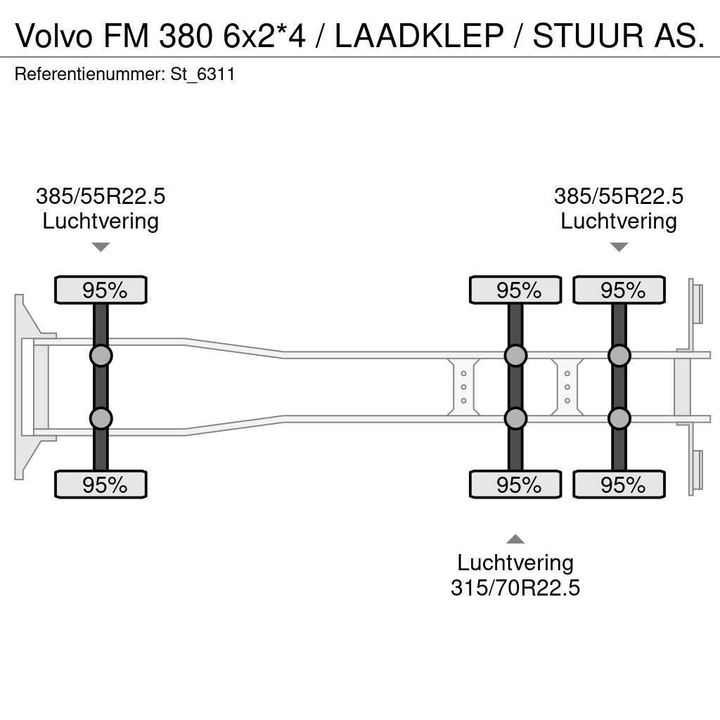 Volvo FM 380 6x2*4 / LAADKLEP / STUUR AS. Camion cassonati