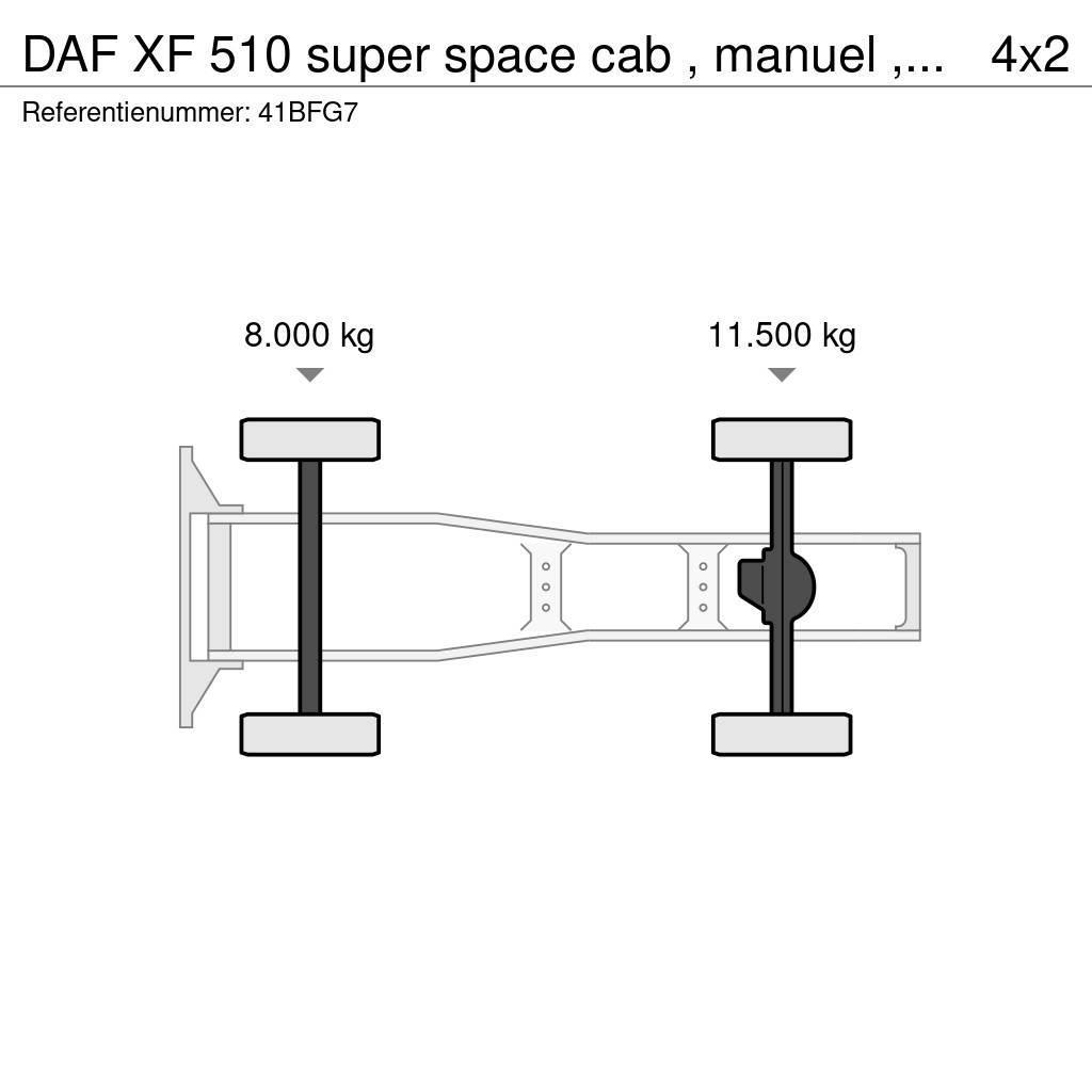 DAF XF 510 super space cab , manuel , euro 6, top cond Motrici e Trattori Stradali
