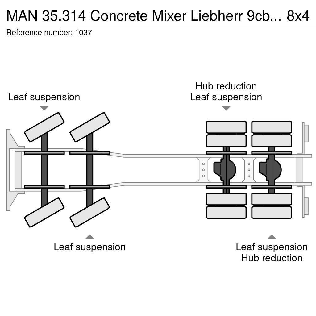 MAN 35.314 Concrete Mixer Liebherr 9cbm 8x4 Full Steel Betoniere