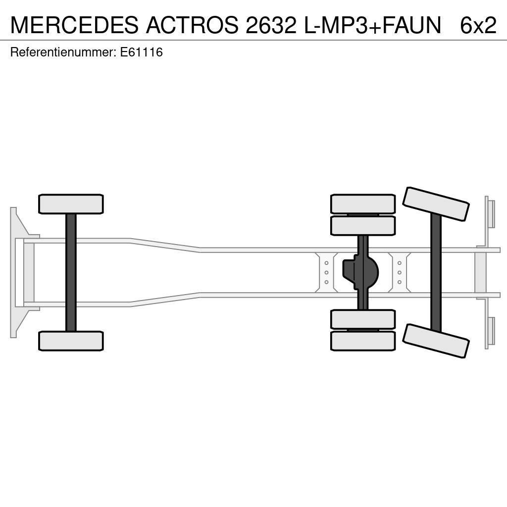 Mercedes-Benz ACTROS 2632 L-MP3+FAUN Camion dei rifiuti