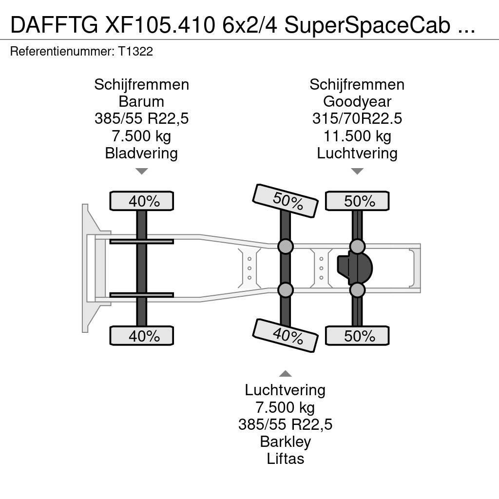 DAF FTG XF105.410 6x2/4 SuperSpaceCab Euro5 (T1322) Motrici e Trattori Stradali