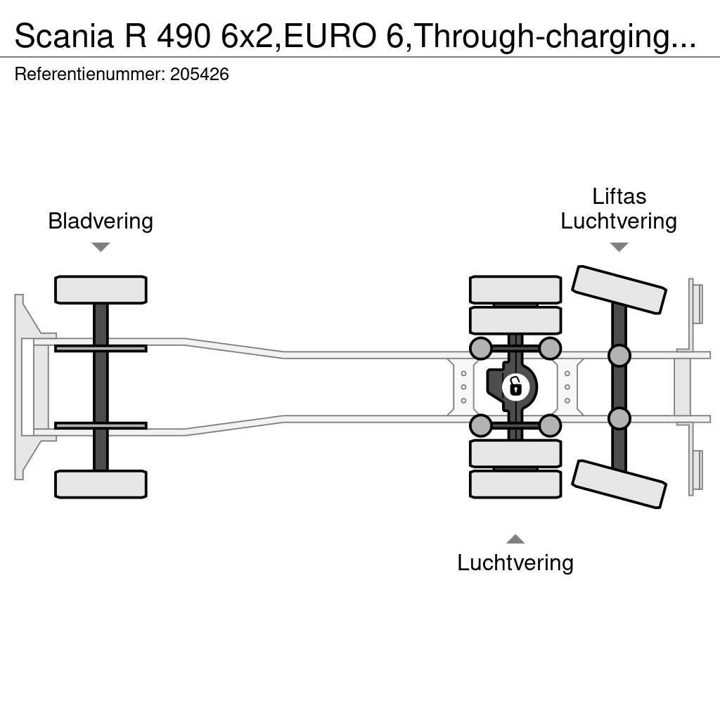 Scania R 490 6x2,EURO 6,Through-charging system,Retarder, Motrici centinate