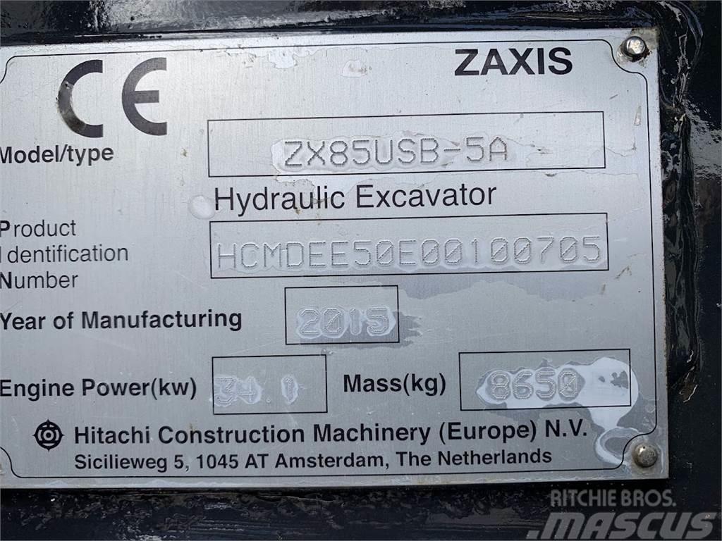 Hitachi ZX85 USB-5A + Paalutuspuomi Escavatori medi 7t - 12t