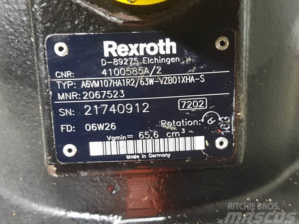 Ahlmann AZ150-Rexroth A6VM107HA1R2/63W-Drive motor Componenti idrauliche