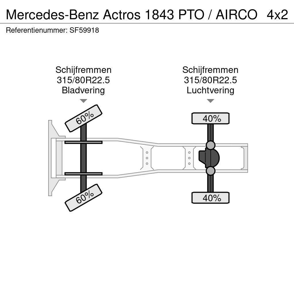 Mercedes-Benz Actros 1843 PTO / AIRCO Motrici e Trattori Stradali