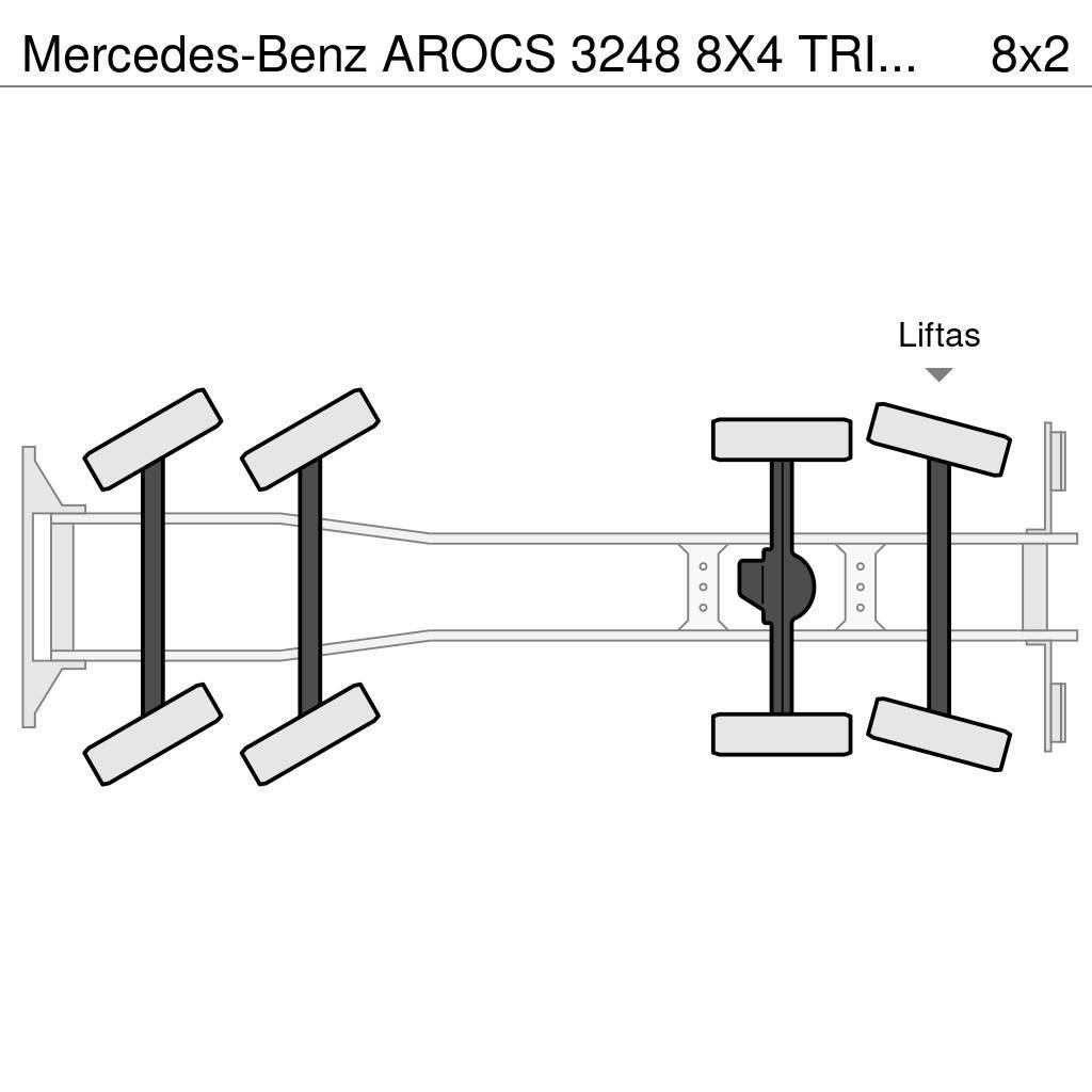 Mercedes-Benz AROCS 3248 8X4 TRIDEM HAAKSYSTEEM + FASSI F365RA K Camion con gancio di sollevamento