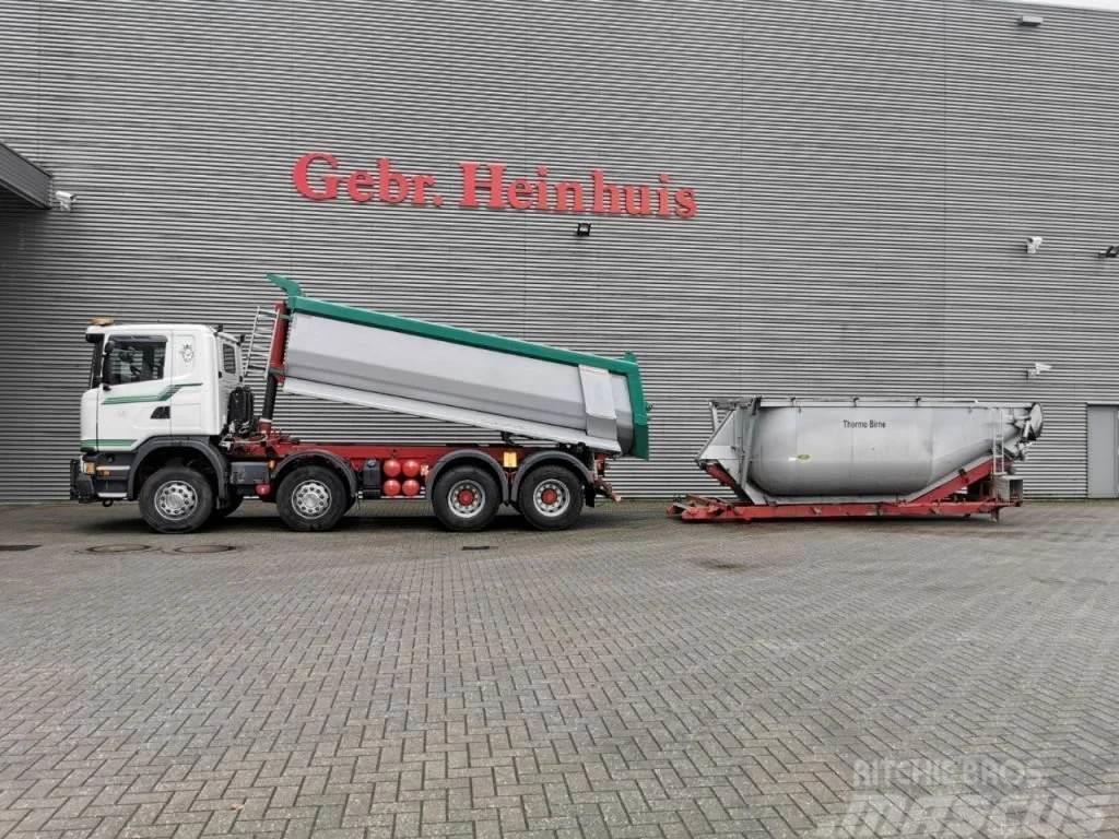 Scania G410 G410 8x4 Euro 6 Wechselaufbau Hardox Mulden K Termocontainer per asfalto