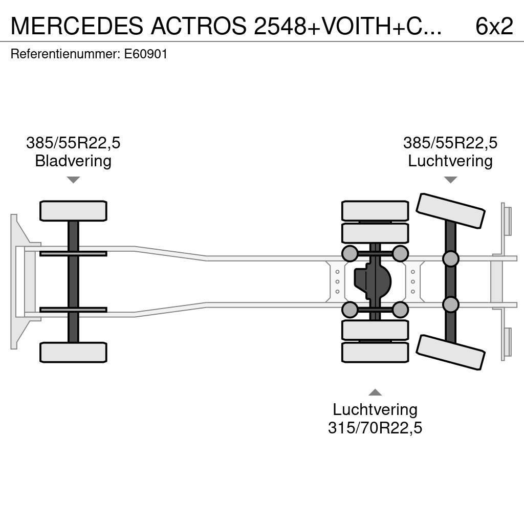Mercedes-Benz ACTROS 2548+VOITH+CHARIOT EMBARQUER Motrici centinate