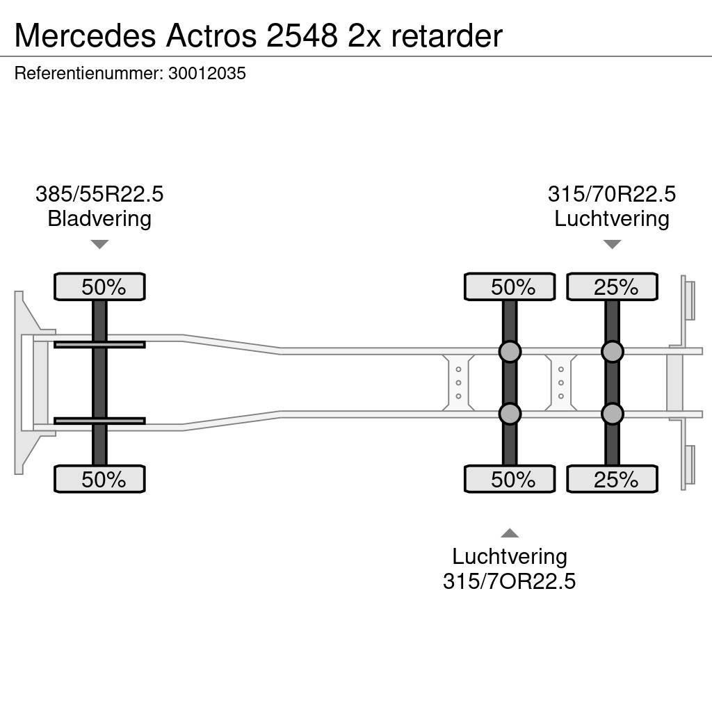 Mercedes-Benz Actros 2548 2x retarder Camion cassonati