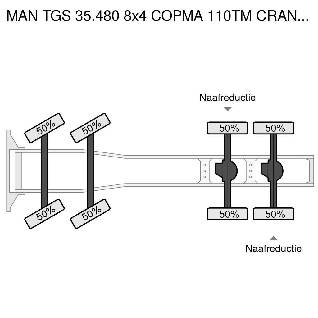 MAN TGS 35.480 8x4 COPMA 110TM CRANE/GRUE/Fly-Jib/LIER Motrici e Trattori Stradali