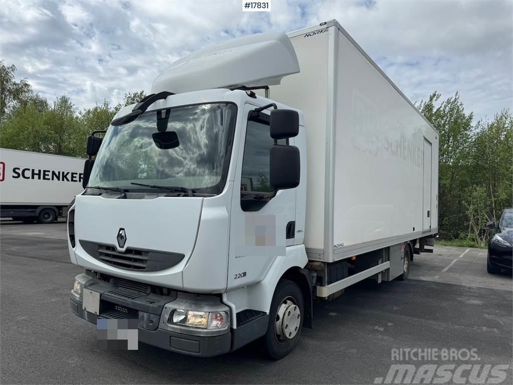 Renault Midlum 4x2 box truck w/ side door and lift. 136,00 Camion cassonati