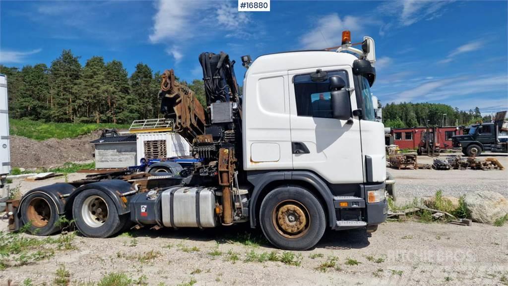 Scania R124 6x2 crane tractor w/ 33 t/m Hiab crane Autogru