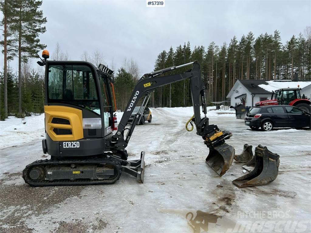 Volvo ECR25D Excavator with buckets and rotor SEE VIDEO Escavatori cingolati