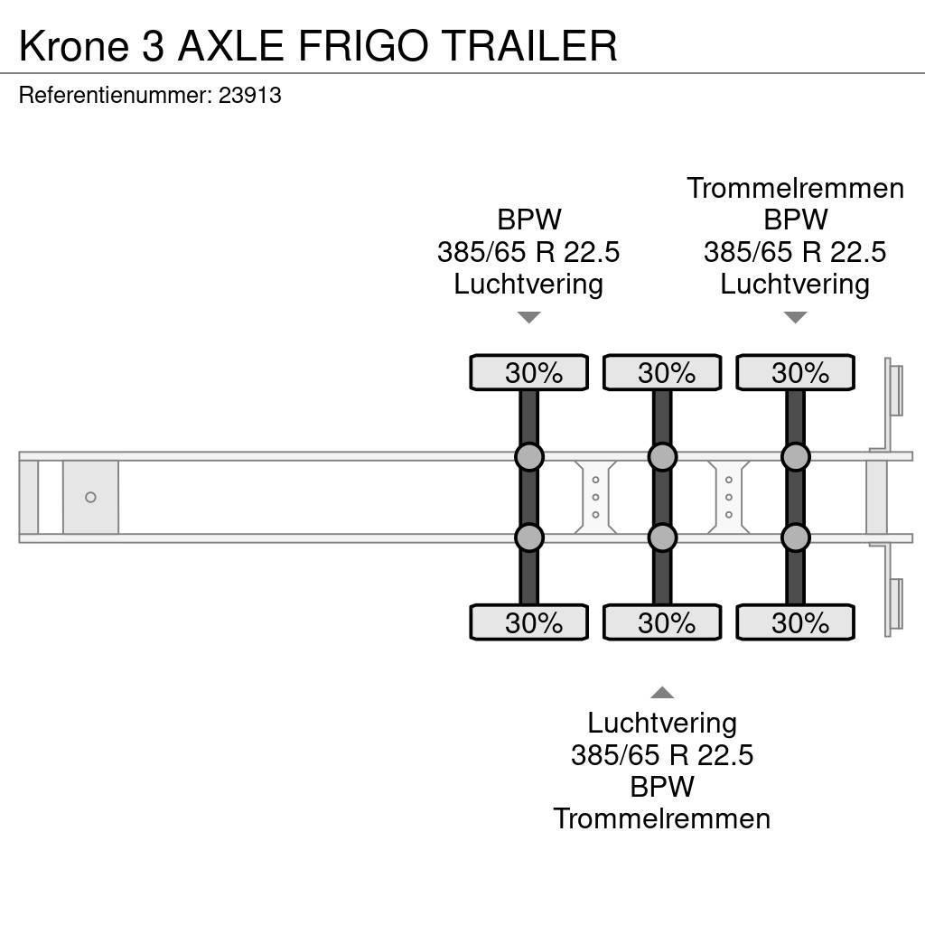 Krone 3 AXLE FRIGO TRAILER Semirimorchi a temperatura controllata