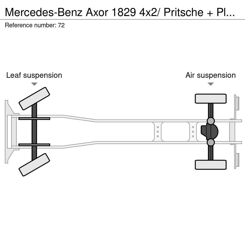 Mercedes-Benz Axor 1829 4x2/ Pritsche + Plane/Euro 4 Motrici centinate