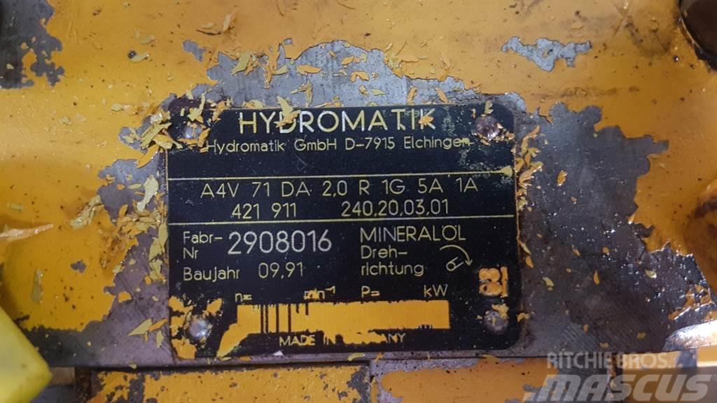 Ahlmann AZ10-Hydromatik A4V71DA2.0R1G5A1A-Drive pump Componenti idrauliche