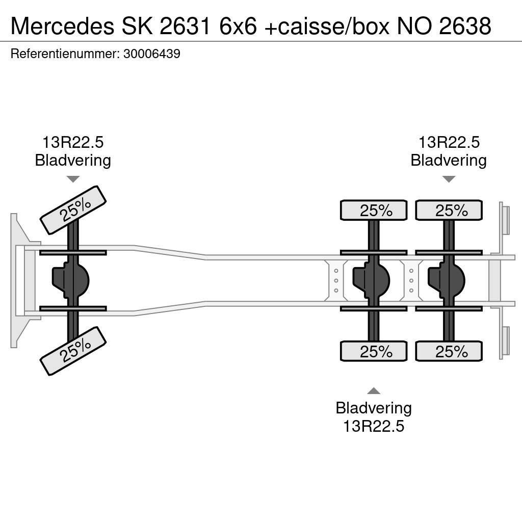 Mercedes-Benz SK 2631 6x6 +caisse/box NO 2638 Camion portacontainer